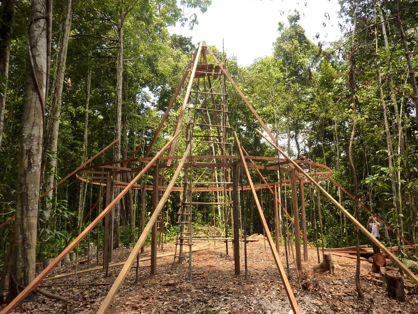 Maloca Construction Rainforest Healing Center Rainforest Healing Center